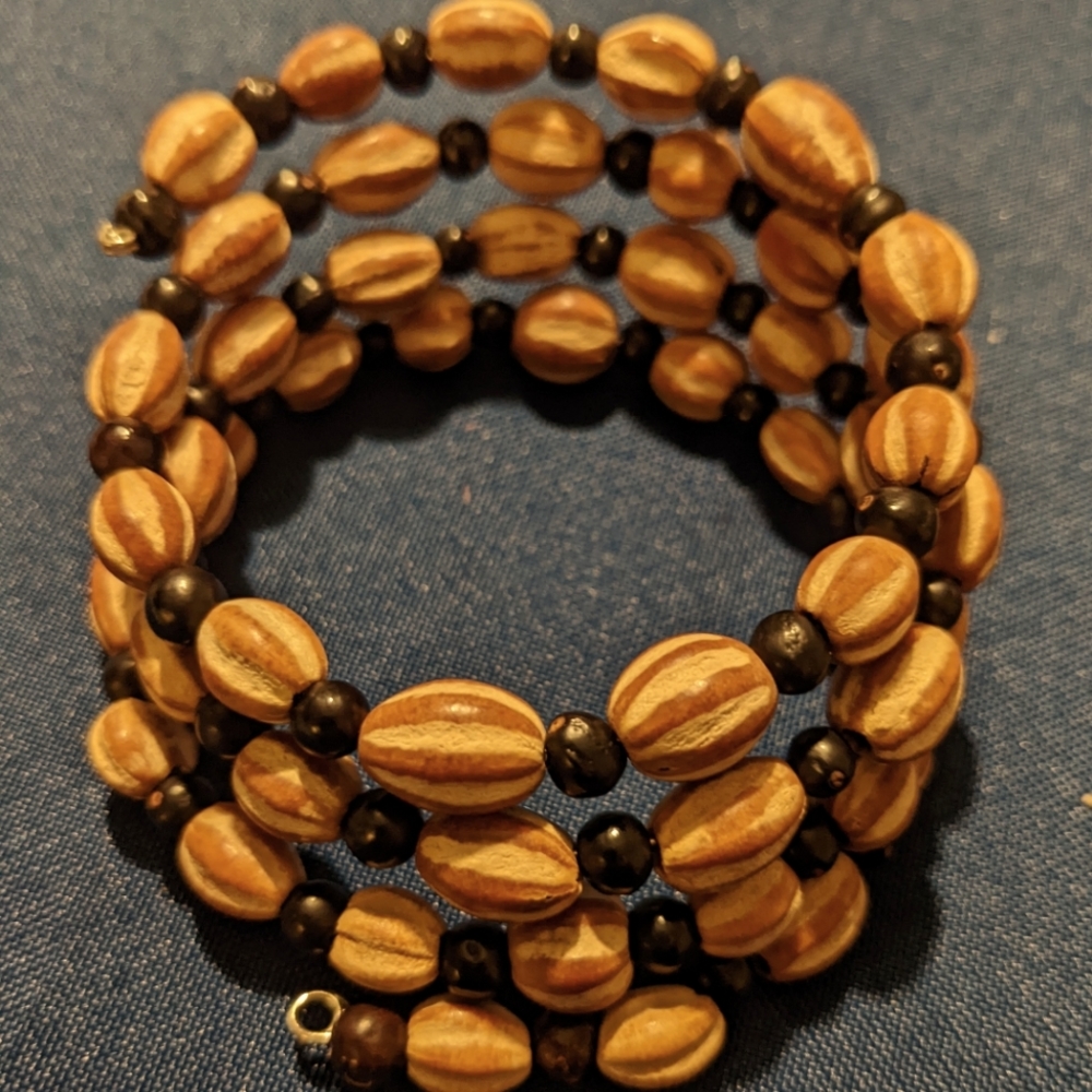 Ethiopian Coffee Bean Wrap Bracelet